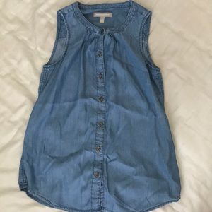 Denim button up blouse